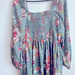 Bohemian Floral Corset Maxi Dress